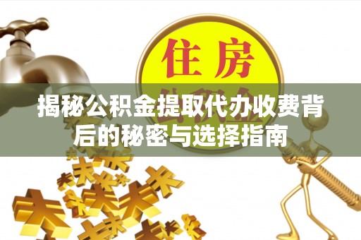 保税港区揭秘公积金提取代办收费背后的秘密与选择指南
