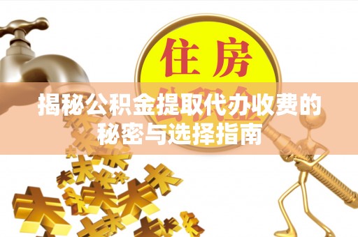 保税港区揭秘公积金提取代办收费的秘密与选择指南