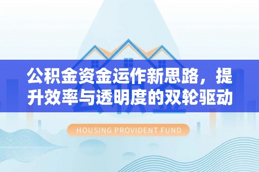保税港区公积金资金运作新思路，提升效率与透明度的双轮驱动