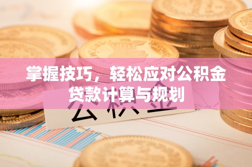 保税港区掌握技巧，轻松应对公积金贷款计算与规划